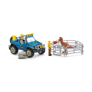 Load image into Gallery viewer, Schleich 41464 terreinwagen met dino-buitenpost