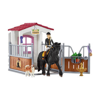 Afbeelding laden in galerijviewer, Schleich horse club - speelfigurenset - paardenstal met horse club tori princess - kinderspeelgoed voor jongens en meisjes - 5 tot 12 jaar - 14 onderdelen - 42437