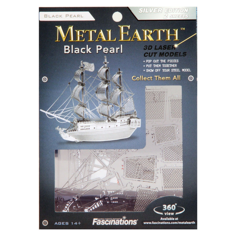 Afbeelding laden in galerijviewer, Eureka metal earth pirate ship black pearl zilver editie