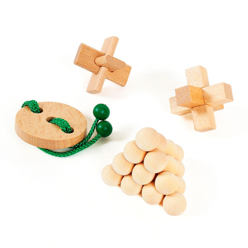 Load image into Gallery viewer, Eureka houten breinpuzzels junior, 4st.