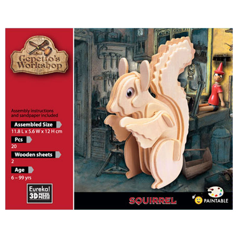 Load image into Gallery viewer, Eureka gepetto's workshop houten bouwpakket 3d - eekhoorn