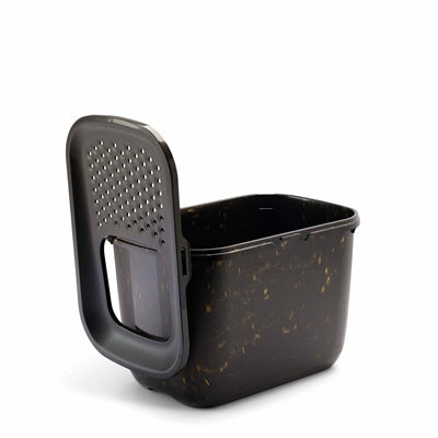 Load image into Gallery viewer, Savic kattenbak hop in marble zwart goud