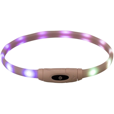 Afbeelding laden in galerijviewer, Trixie lichtgevende halsband hond usb siliconen oplaadbaar meerkleurig