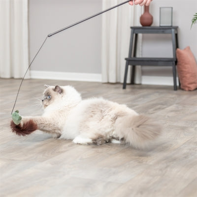 Load image into Gallery viewer, Trixie kattenhengel muis kunststof pluche