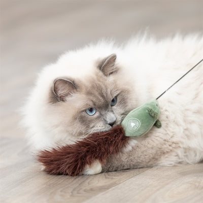 Load image into Gallery viewer, Trixie kattenhengel muis kunststof pluche