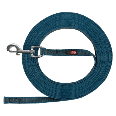 Load image into Gallery viewer, Trixie hondenriem sleeplijn met rubber anti slip petrol blauw