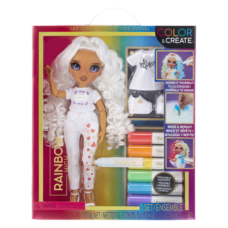 Cargue la imagen en el visor de la galería, Rainbow high Rainbow High Color Create Fashion Modepop Paars