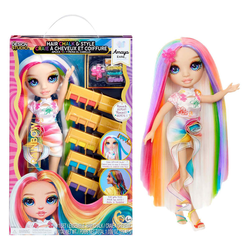 Load image into Gallery viewer, Mga entertainment rainbow high modepop met haarkrijt - amaya regenboog