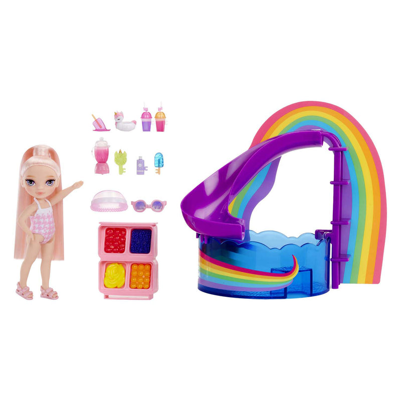 Afbeelding laden in galerijviewer, Rainbow high pop kleine zwembaddag met blush speelset
