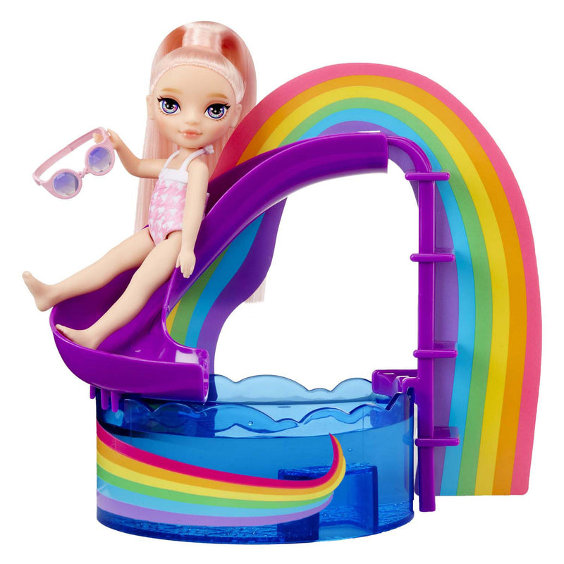 Afbeelding laden in galerijviewer, Rainbow high pop kleine zwembaddag met blush speelset