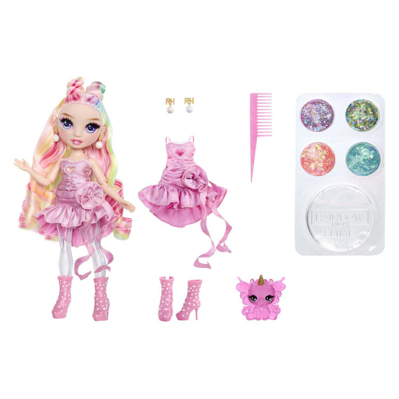 Afbeelding laden in galerijviewer, Rainbow high shimmers met slijm-modepop - bella (roze)