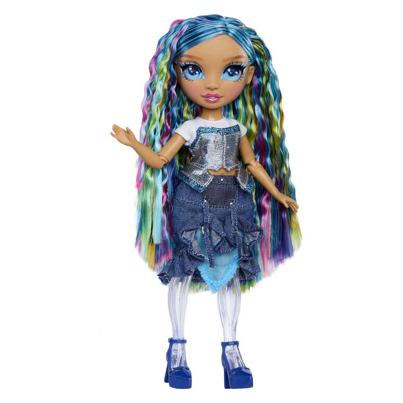 Load image into Gallery viewer, Mga entertainment rainbow high rainbow shimmers with slime fashion doll skyler (blue)