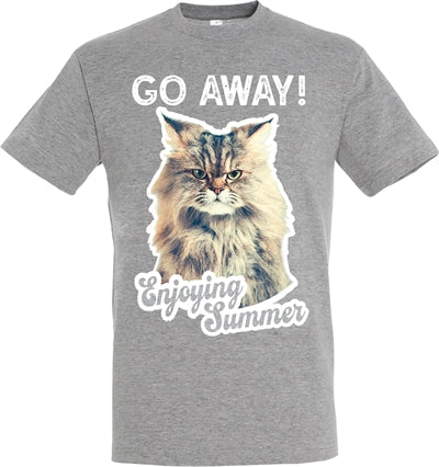 Load image into Gallery viewer, T-shirt go away kat grijs