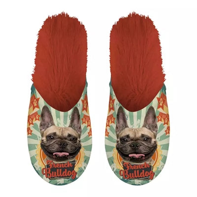Load image into Gallery viewer, pantoffel french bulldog franse bulldog oranje