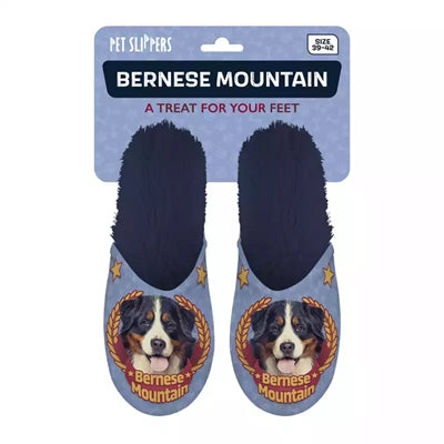 Load image into Gallery viewer, Pantoffel bernese mountain dog donkerblauw
