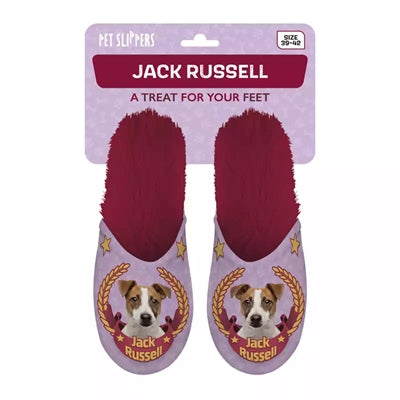 Load image into Gallery viewer, Pantoffel jack russel roze fuchsia