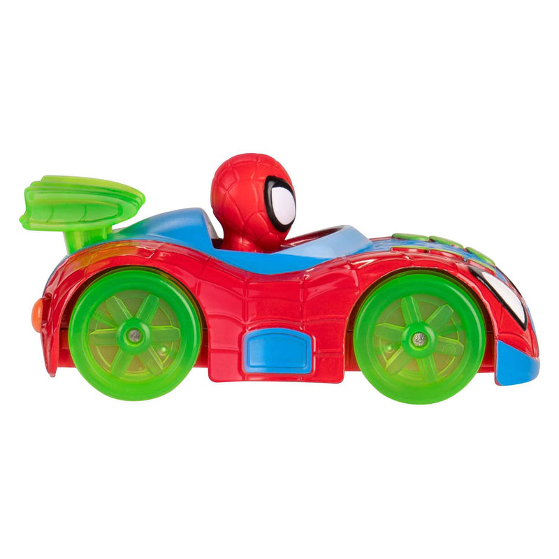 Load image into Gallery viewer, Jazwares spidey mega jump hoofdkwartier racebaan