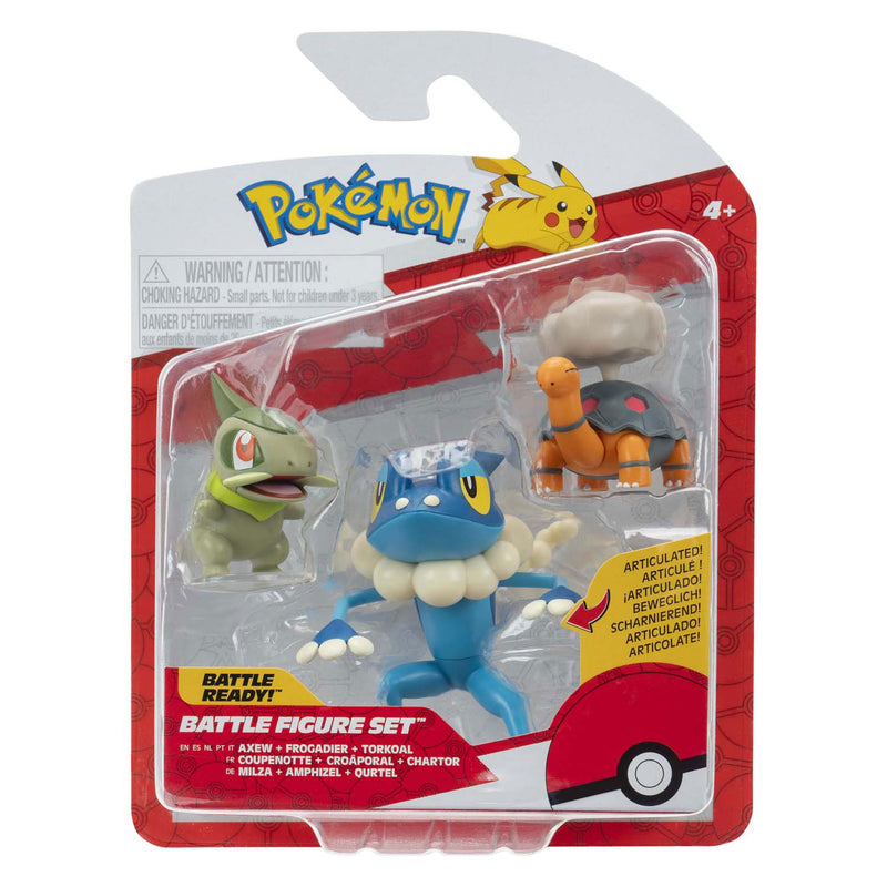 Load image into Gallery viewer, Jazwares pokémon battle figuur - axew, frogadier torkoal