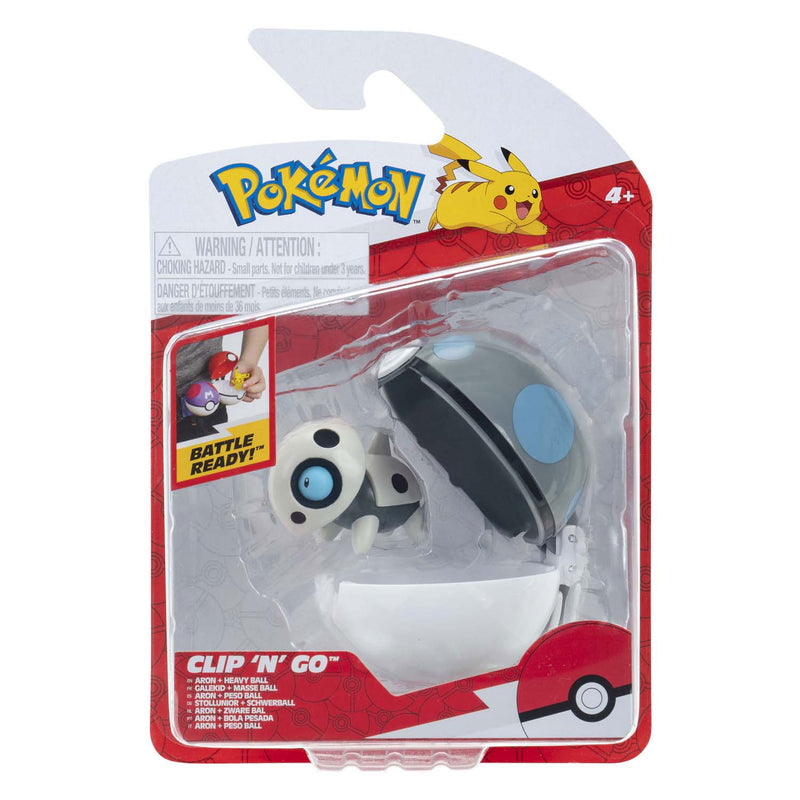 Load image into Gallery viewer, Jazwares pokémon - clip n go aron heavy ball