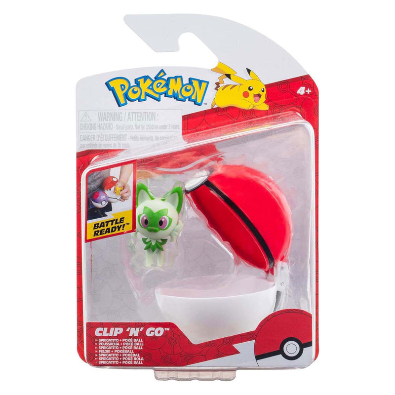 Load image into Gallery viewer, Jazwares pokémon - clip n go sprigatito repeat ball