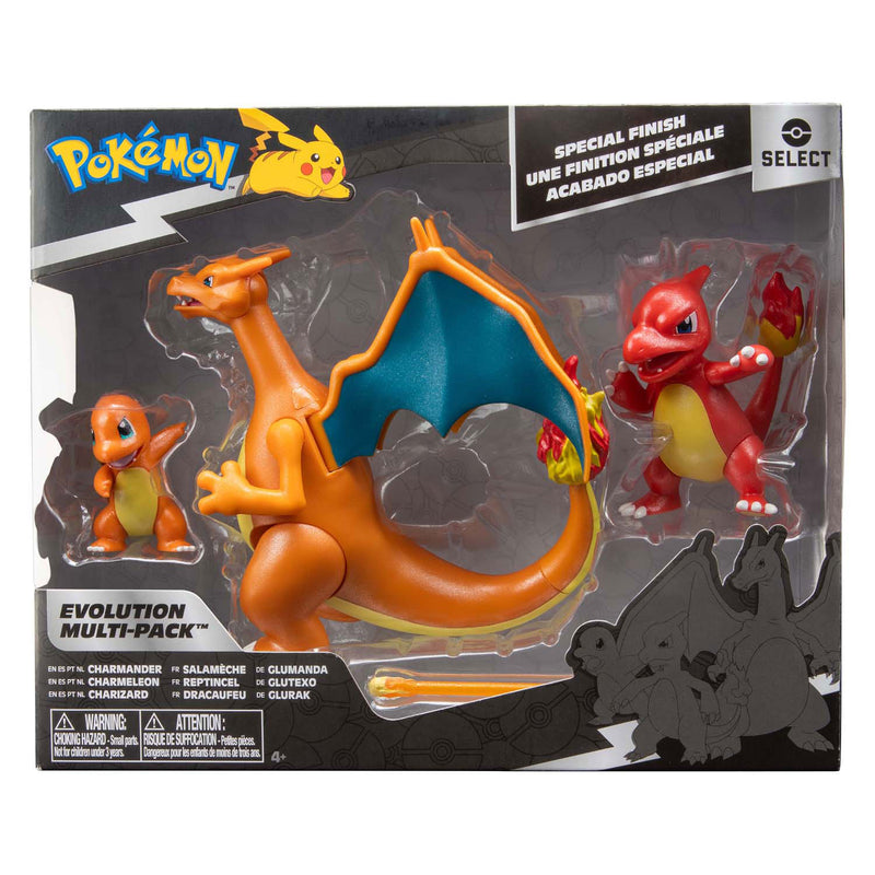 Load image into Gallery viewer, Jazwares pokémon evolution multipacks figuur - charmander, charmeleon charizard