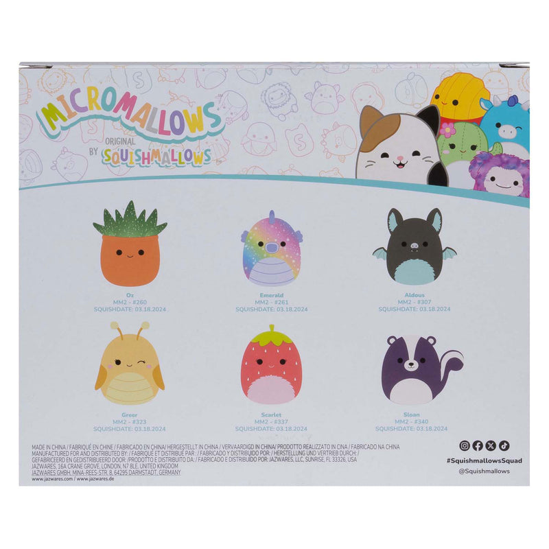 Load image into Gallery viewer, Squishmallows knuffel pluche micromallows - greer, sloan, emerald, oz, scarlet, ald, 6-pack