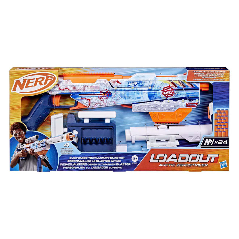 Afbeelding laden in galerijviewer, Nerf loadout arctic zerostriker blaster en 24 n1-darts