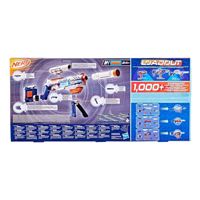 Afbeelding laden in galerijviewer, Nerf loadout arctic zerostriker blaster en 24 n1-darts