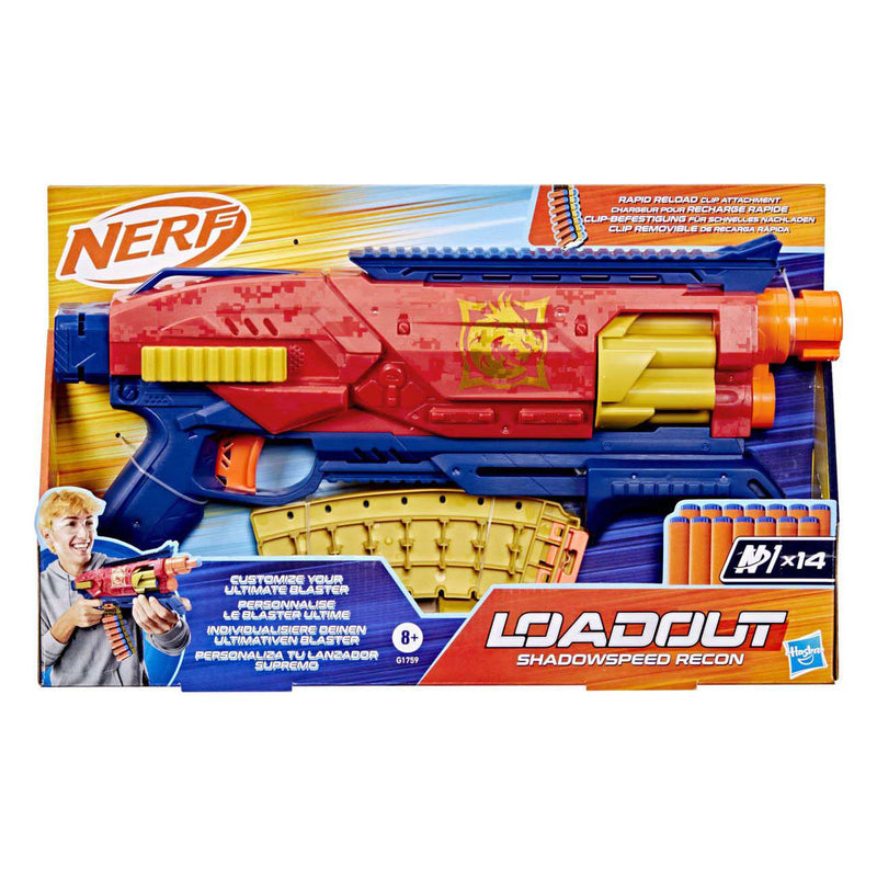 Afbeelding laden in galerijviewer, Nerf loadout shadowspeed recon blaster met 14 n1-darts