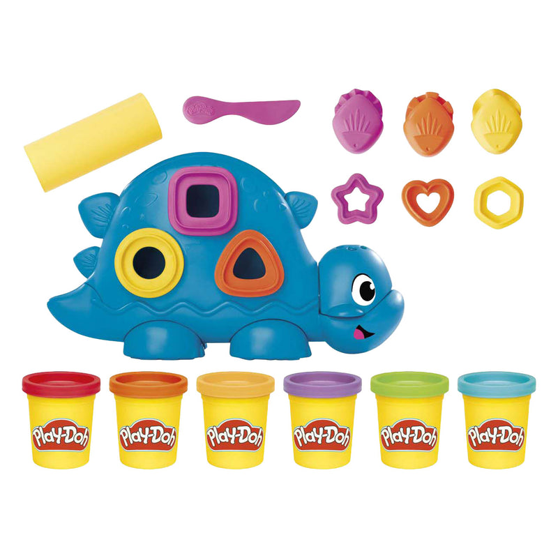 Chargez l'image dans la visionneuse de la galerie, Play-doh stavormen en kleuren dino - 6 kleipotjes
