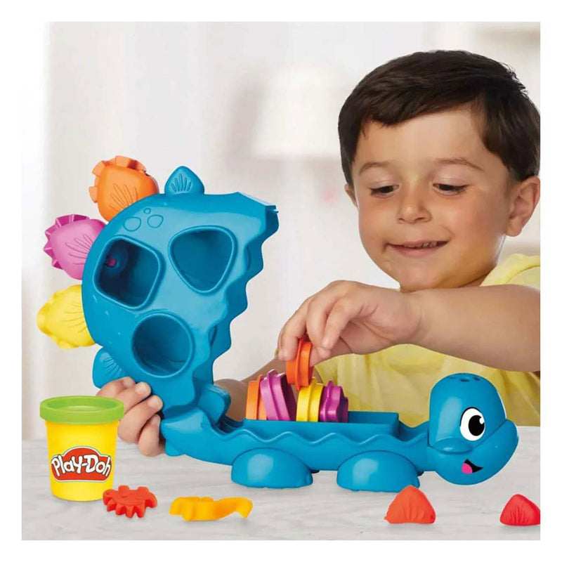 Chargez l'image dans la visionneuse de la galerie, Play-doh stavormen en kleuren dino - 6 kleipotjes