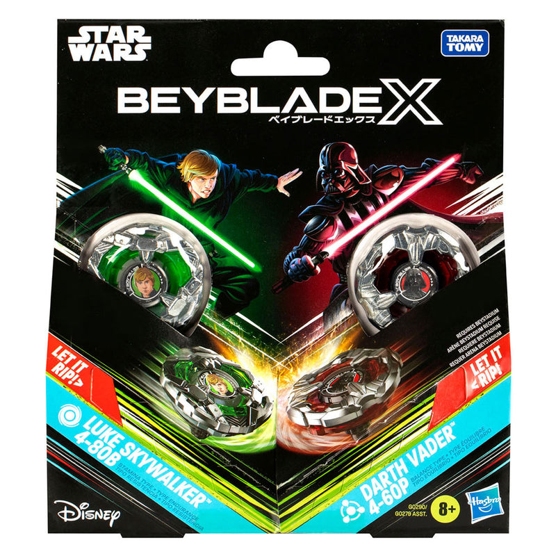 Afbeelding laden in galerijviewer, Beyblade x en star wars, luke skywalker 4-80b vs. darth vader 4-60b multipack