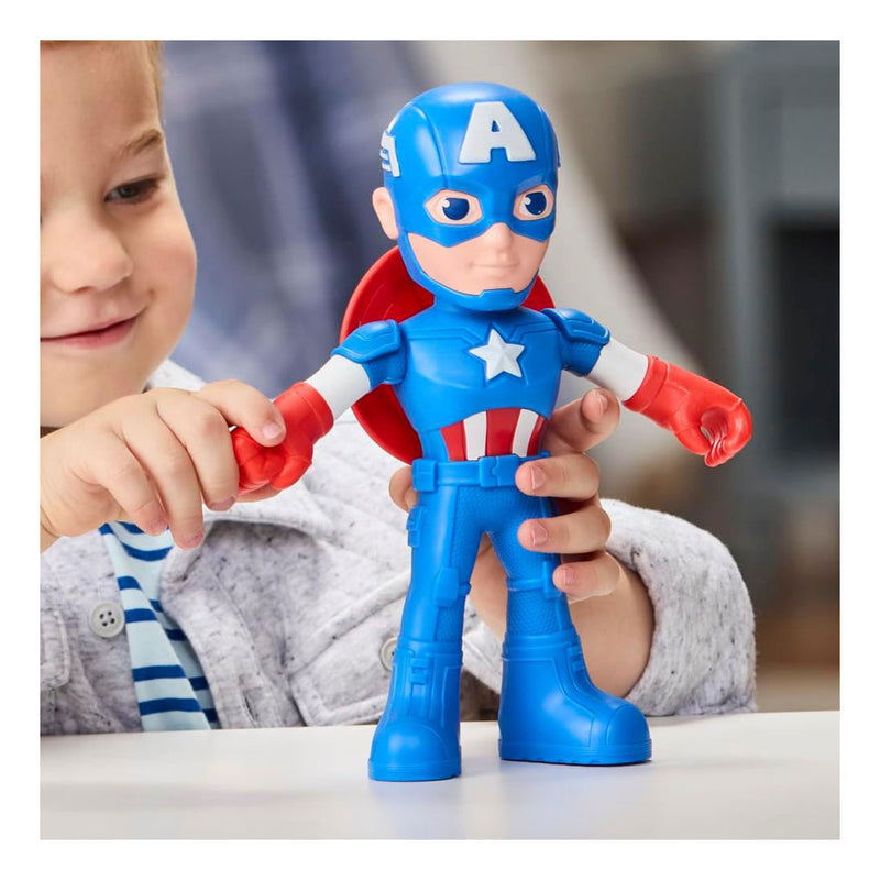 Afbeelding laden in galerijviewer, Marvel spidey and his amazing friends supersized captain america speelfiguur