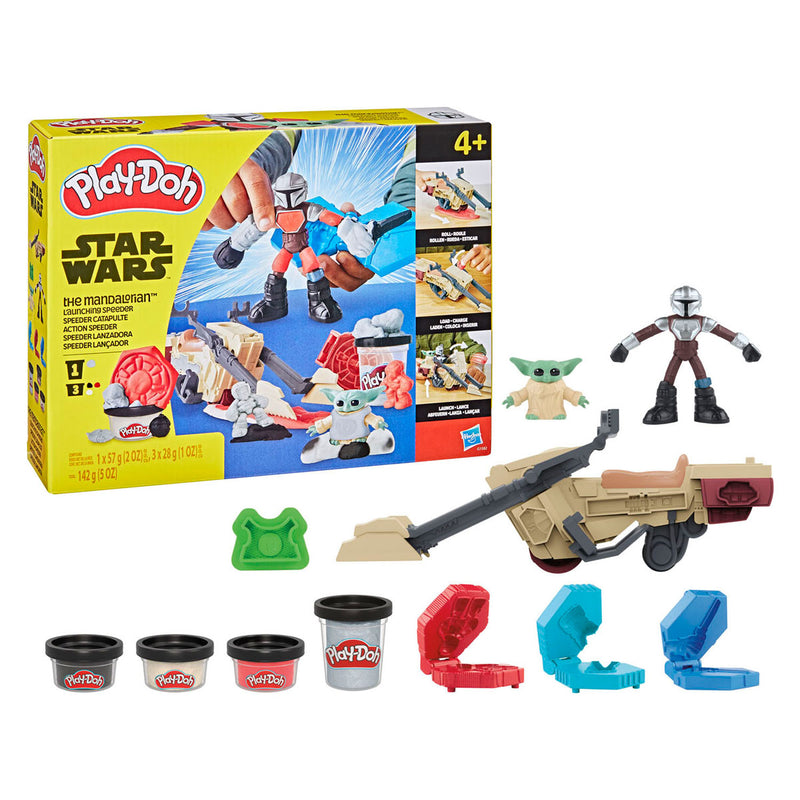 Afbeelding laden in galerijviewer, Play-doh star wars the mandelorian speeder - 3 kleipotjes