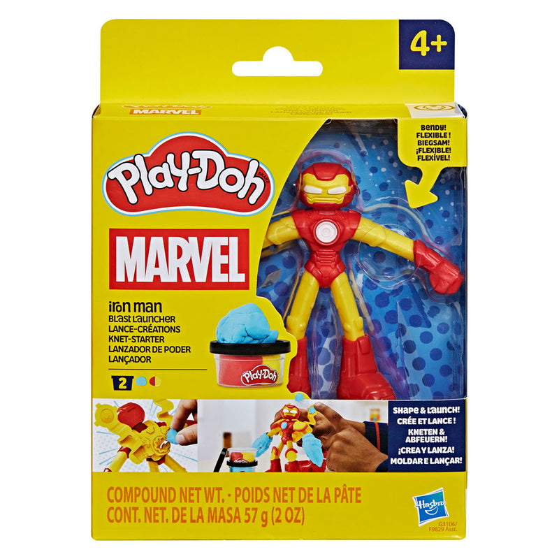Afbeelding laden in galerijviewer, Play-doh marvel iron man blast launcher - 2 kleipotjes
