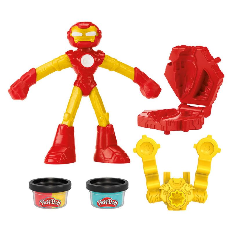 Afbeelding laden in galerijviewer, Play-doh marvel iron man blast launcher - 2 kleipotjes