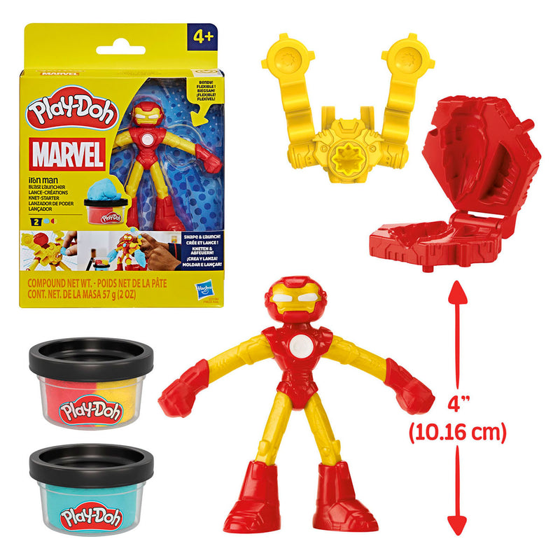 Afbeelding laden in galerijviewer, Play-doh marvel iron man blast launcher - 2 kleipotjes