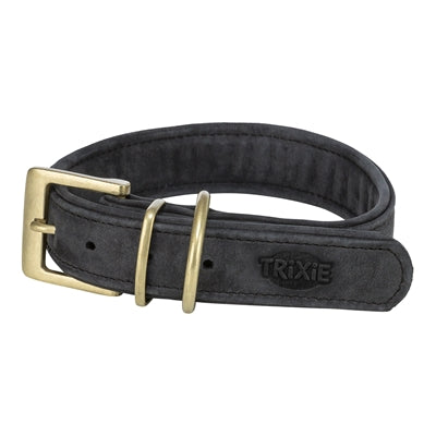 Load image into Gallery viewer, Trixie halsband hond pure leer zwart
