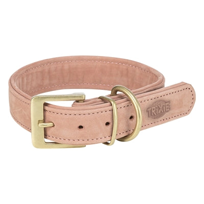 Afbeelding laden in galerijviewer, Trixie halsband hond pure leer roze