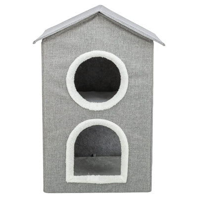 Load image into Gallery viewer, Trixie kattenmand kattenhuis nora soft 2 verdriepingen lichtgrijs