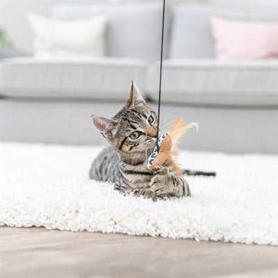 Load image into Gallery viewer, Trixie kattenhengel hart hout katoen met kattenkruid catnip