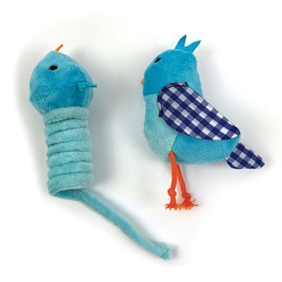 Load image into Gallery viewer, Happy pet tabby patch vogel blauw