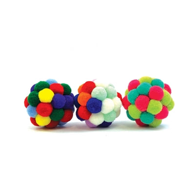 Load image into Gallery viewer, Happy pet tabby patch pom pom bal assorti