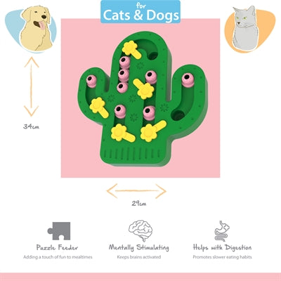 Load image into Gallery viewer, Happy pet tabby patch cactus puzzel intelligentie speelgoed