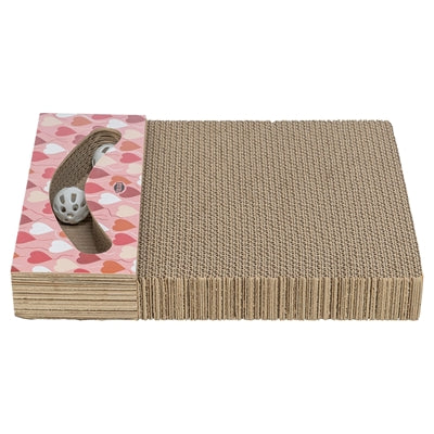 Load image into Gallery viewer, Trixie krabplank hartjes met ballen rechthoekig karton zalm