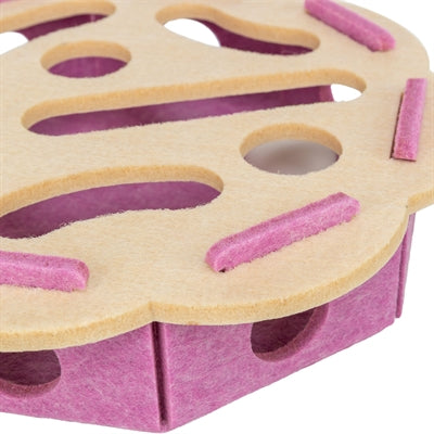 Afbeelding laden in galerijviewer, Trixie hole'n'roll bloem vilt roze beige