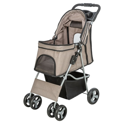 Afbeelding laden in galerijviewer, Trixie hondenbuggy maximaal 15 kg taupe