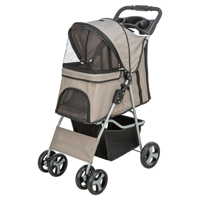 Afbeelding laden in galerijviewer, Trixie hondenbuggy maximaal 11 kg taupe