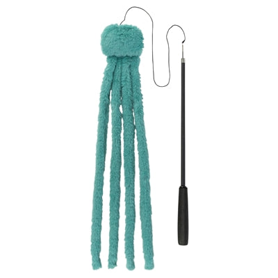 Load image into Gallery viewer, Trixie kattenhengel telescopisch grote katten met pluche octopus groen