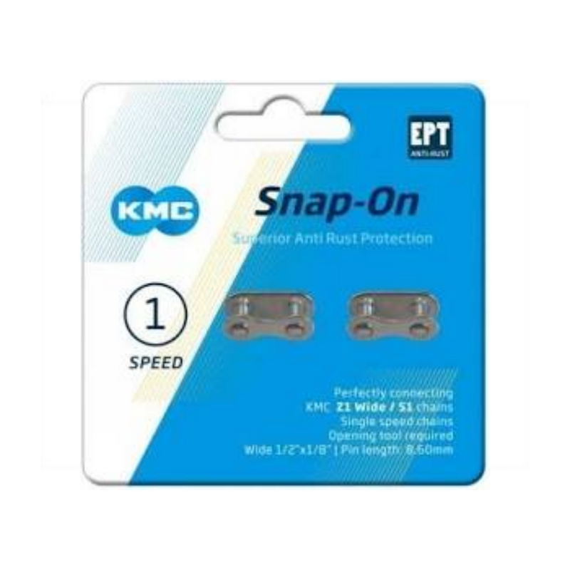 Cargue la imagen en el visor de la galería, KMC Kettingschakel - Snap-on - 1 8 - 8,60mm - Zilver